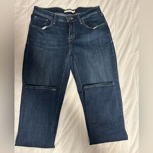 Levis Jeans Womens 29 Blue Denim Shaping Slim Mid Rise 30” Inseam